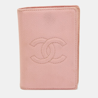 Leather card wallet Chanel Pink in Leather - 34541309