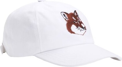 MAISON KITSUNÉ Large fox head embroidery 6P cap ShopStyle Hats