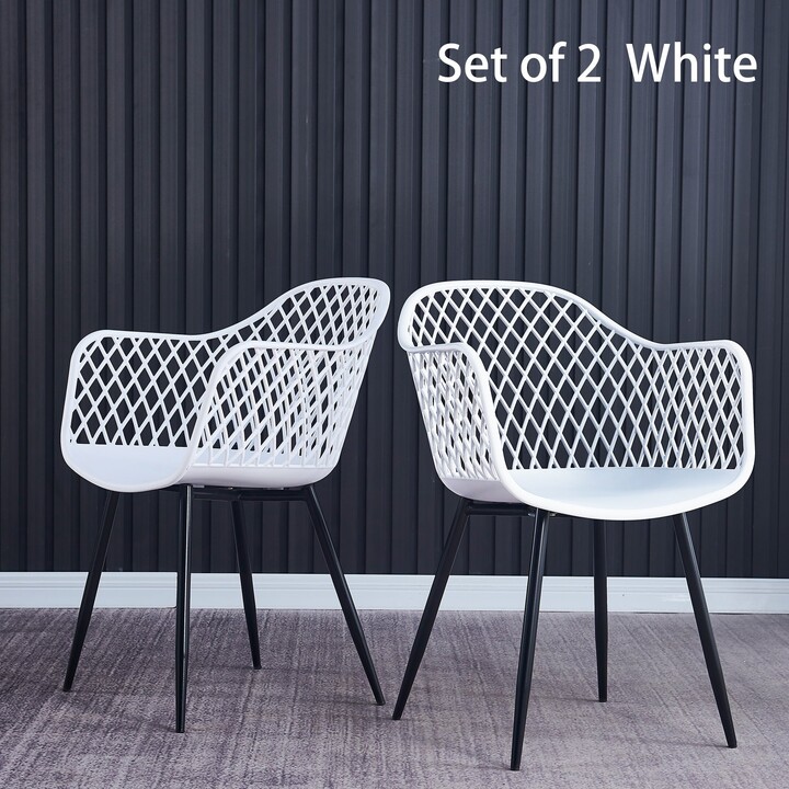 Siavonce Modern Plastic Dining Chair Set of 2 - ShopStyle