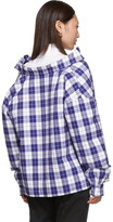 Thumbnail for your product : Balenciaga Blue Check Swing Canadian Jacket