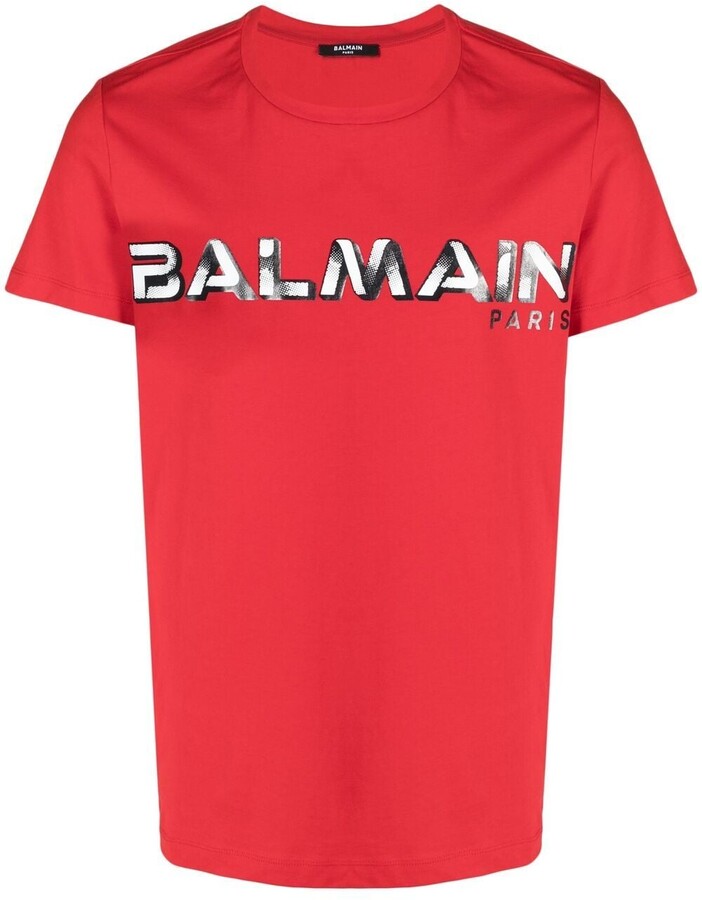 Balmain Red Men's Shirts | Shop the world's largest collection of 