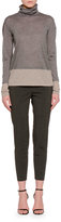Thumbnail for your product : Piazza Sempione Laura Slim-Fit Ankle Pants, Gray/Navy