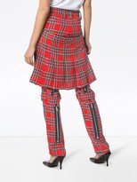 Thumbnail for your product : Ashley Williams Layered Tartan Straight-Leg Trousers