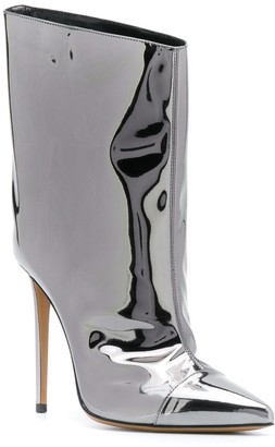 Alexandre Vauthier Wide Chrome Heeled Boots