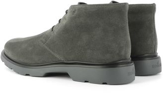 Hogan Grey Suede Ankle Boots