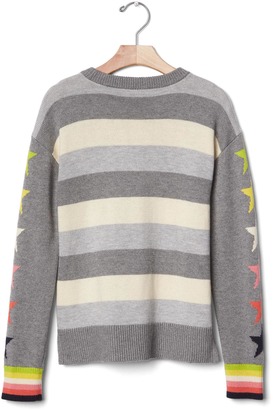 Gap Star-sleeve striped sweater