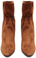 Thumbnail for your product : Saint Laurent Niki Slouched Suede Boots - Tan
