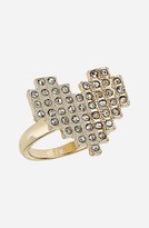 Thumbnail for your product : Topshop Pixelated Heart Ring