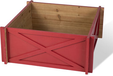 Glitzhome Red Wooden Tree Collar