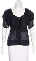 Thumbnail for your product : Charles Chang-Lima Embellished Short Sleeve Top