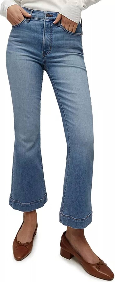 Veronica Beard Carson High Rise Ankle Flare Jeans In Amethyst