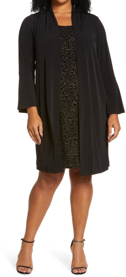 plus size red jacket dress