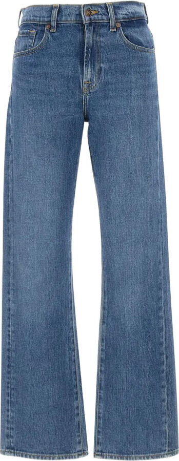 7 For All Mankind High-Waisted Logo-Patch Jeans
