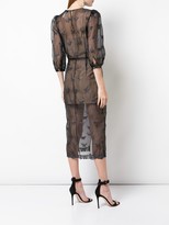 Thumbnail for your product : Fleur Du Mal Embroidered Butterfly Midi Dress