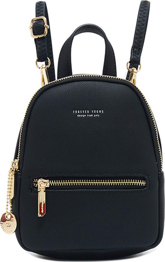 cute mini black backpack