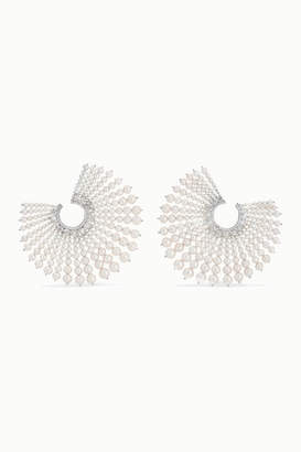 Amrapali 18-karat White Gold, Pearl And Diamond Earrings - one size