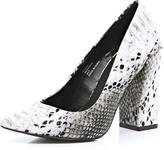 Thumbnail for your product : River Island Snake Block Heel Court Shoes