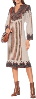 Etro Paisley wool-blend midi dress