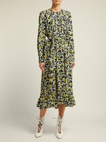 Thumbnail for your product : Proenza Schouler Floral-print Crepe Midi Dress - Black Multi