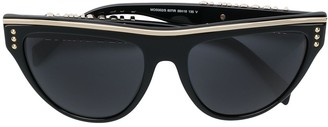 Moschino Silver Trimmed Flat Top Cat-Eye Sunglassess
