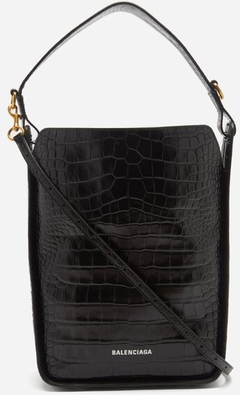 Balenciaga Tool S Crocodile-effect Leather Shoulder Bag - ShopStyle