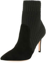 Thumbnail for your product : Gianvito Rossi Katie 85 Suede Sock Bootie, Black