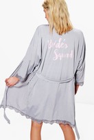 Thumbnail for your product : boohoo Brides Squad dressing gown