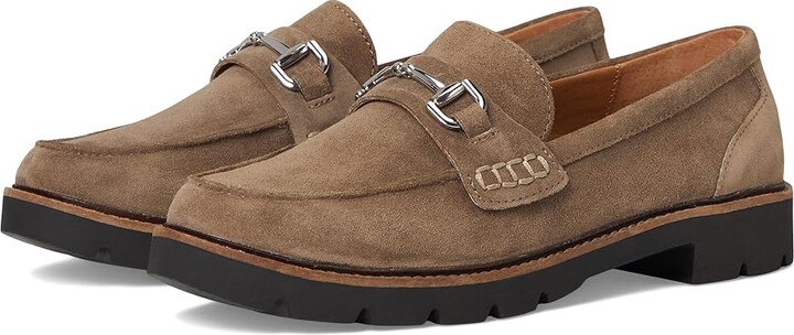 Aetrex Collette Women's Flat Shoes Taupe Suede : EU 37 (US Women's 7) M (B) Leather