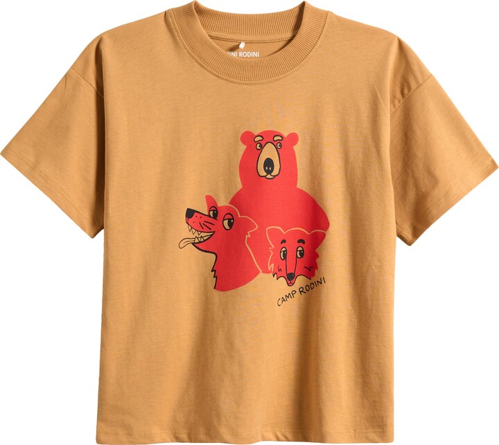 Mini Rodini Kids' Camp Rodini Organic Cotton Graphic T-Shirt