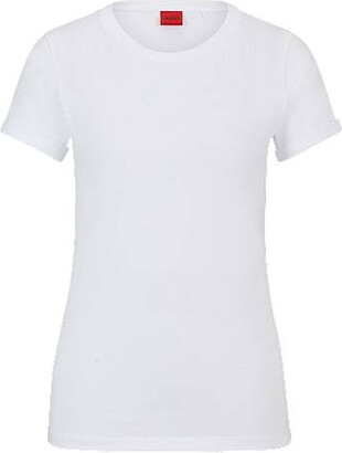 HUGO BOSS Cotton-jersey T-shirt with logo print