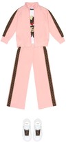 Thumbnail for your product : Fendi Kids Cotton-blend trackpants
