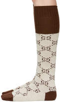 Thumbnail for your product : Gucci Beige Knee-High GG Socks
