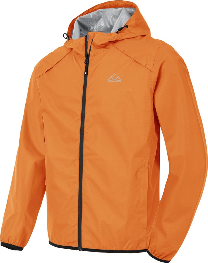 Rdruko Waterproof Jacket Mens Lightweight Rain Coat Packable Outdoor
