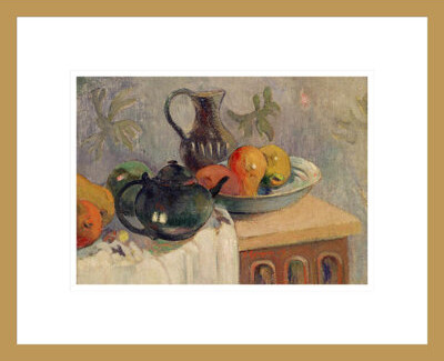 1000Museums Teiera Brocca e Frutta by Paul Gauguin - Framed Giclee Print