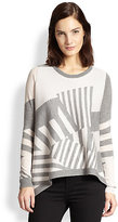 Thumbnail for your product : Thakoon Asymmetrical Striped Wool Sweater