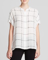 Thumbnail for your product : Vince Blouse - Windowpane Silk