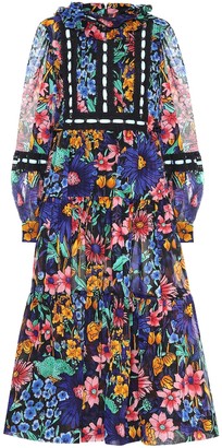 Marc Jacobs Cotton-voile floral midi dress