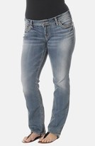 Thumbnail for your product : Silver Jeans Co. 'Suki' Curvy Fit Stretch Straight Leg Jeans (Plus Size)