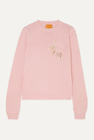 Thumbnail for your product : LE LION Aquarius Embellished Embroidered Wool Sweater - Pink