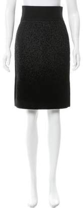 Balenciaga Textured Pencil Skirt Black Textured Pencil Skirt
