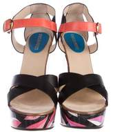 Thumbnail for your product : Emilio Pucci Leather Platform Wedges