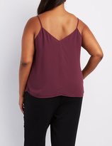 Thumbnail for your product : Charlotte Russe Plus Size Embellished Caged Tank Top