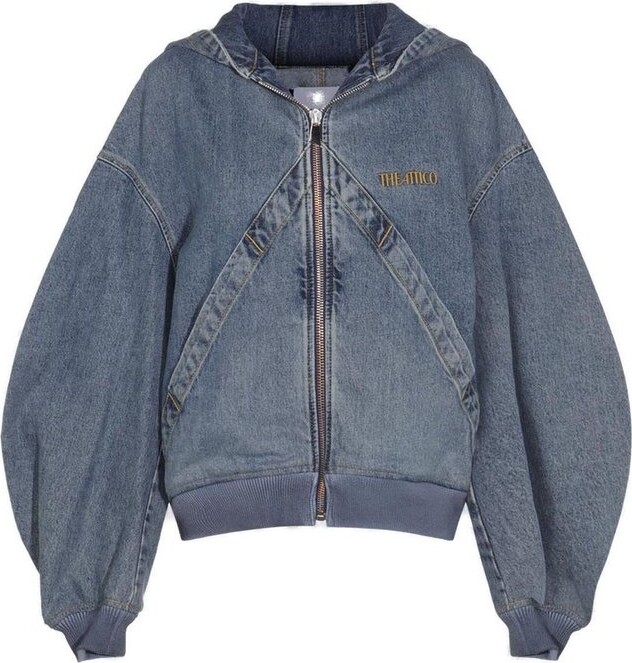 ATTICO Washed Denim Bomber Jacket
