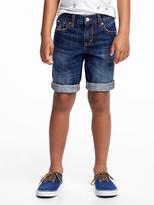 Thumbnail for your product : Old Navy Distressed Roll-Cuff Denim Shorts for Boys