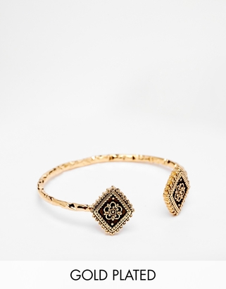 Vanessa Mooney Diamond Lace Gold Cuff Bracelet