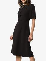Thumbnail for your product : Burberry Short-sleeve D-ring Detail Silk Wool Dress