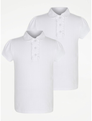 ladies black polo shirts asda