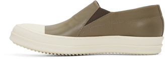 Rick Owens Taupe Boat Slip-On Sneakers