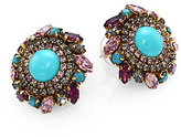 Thumbnail for your product : Erickson Beamon Girls On Film Swarovski Crystal Button Earrings