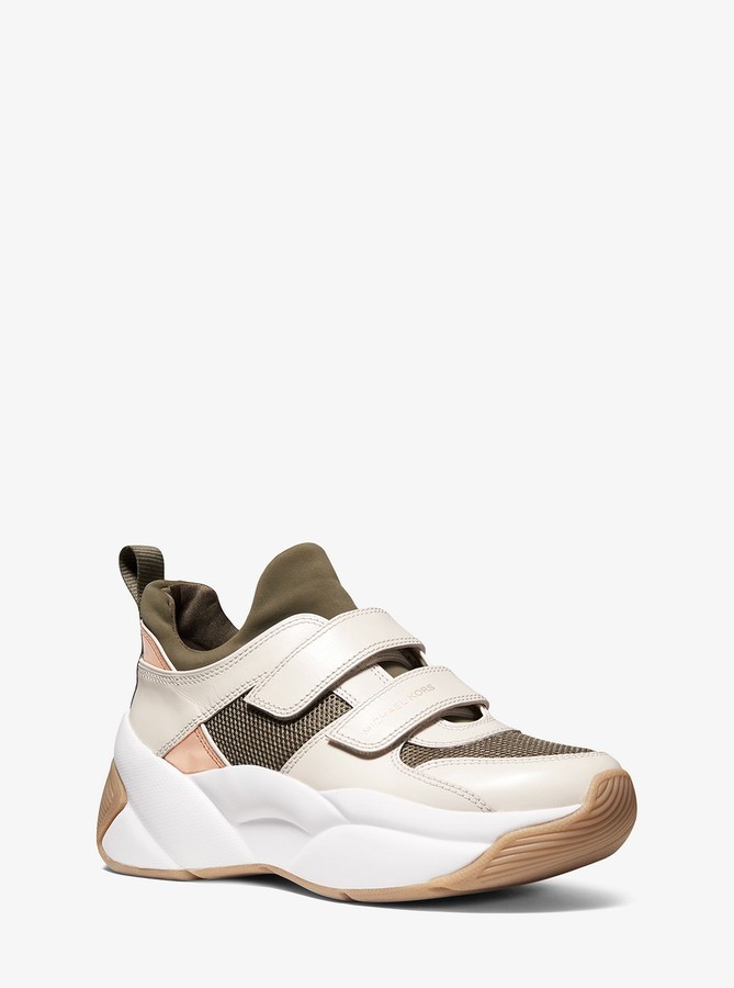 keeley canvas and leather trainer